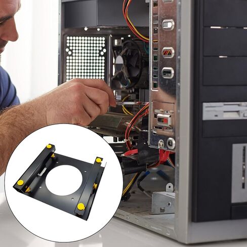 3.5Inch Hard Disk Shock Absorbers Bracket for Piece Case 3.5in Hard Disk to 5.25in ROM Bay Mounting Adapter with Screw in Saudi Arabia