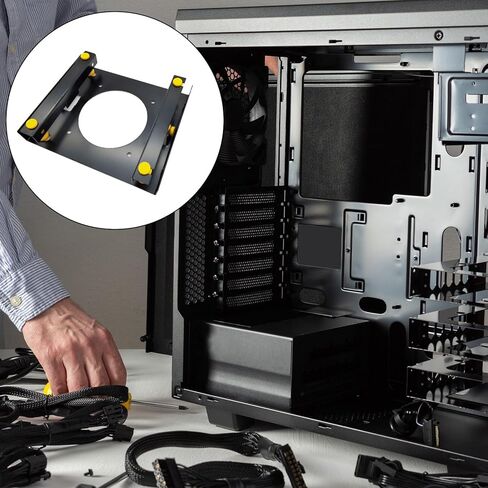 3.5Inch Hard Disk Shock Absorbers Bracket for Piece Case 3.5in Hard Disk to 5.25in ROM Bay Mounting Adapter with Screw in Saudi Arabia