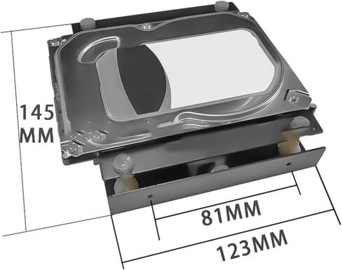 3.5Inch Hard Disk Shock Absorbers Bracket for Piece Case 3.5in Hard Disk to 5.25in ROM Bay Mounting Adapter with Screw in Saudi Arabia