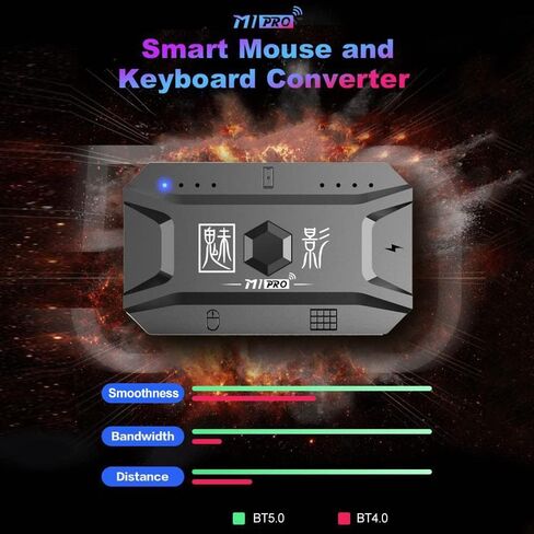 Huiop M1 Pro لوحة المفاتيح ومحول الماوس المحمول لوحة مفاتيح ألعاب الهاتف المحمول ومحول الماوس BT5.0 دعم نظام iOS Android مع 25 مفتاح مفتاح واحد مفتاح واحد ، الماوس ، حامل الهاتف المحمول ، in Saudi Arabia
