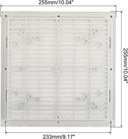PATIKIL 148mm Computer Fan Filter Grill with Screws, 1 Pack Plastic Frame Ventilator Grill Protector Mesh Dustproof Case Cover for Computer, Fan, Grey in Saudi Arabia