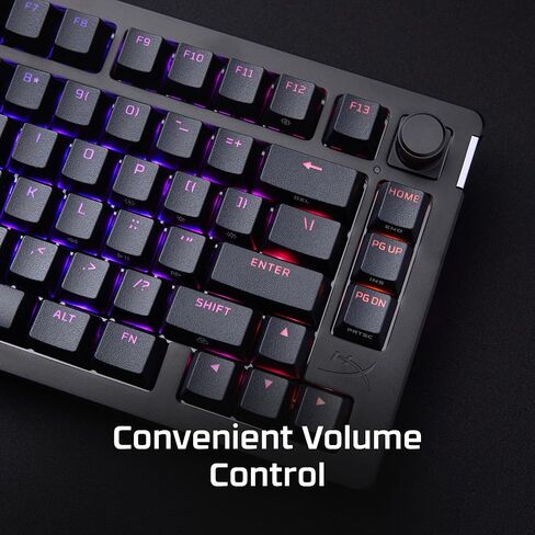 RISE Hyperx Alloy 75-لوحة مفاتيح ألعاب ميكانيكية 75 ٪ قابلة للتبديل ، جهاز كمبيوتر ، مستشعر ضوء محيط ، مفاتيح محمية ، مفاتيح خطية (متجددة) in Kuwait