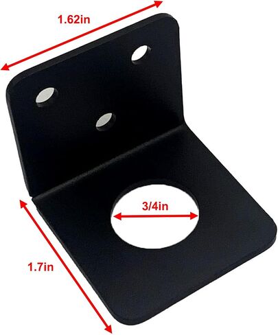 Heavy Duty L-Bracket 3/4 "Hole Shicay Steel Mobile Housets for UHF VHF Coax NMO HOTENNA-إنهاء أسود مقاوم للصدأ لراديو لحم الخنزير الشاحنة للسيارة in Kuwait