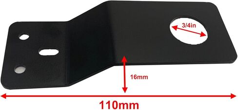 Heavy Duty L-Bracket 3/4 "Hole Shicay Steel Mobile Housets for UHF VHF Coax NMO HOTENNA-إنهاء أسود مقاوم للصدأ لراديو لحم الخنزير الشاحنة للسيارة in Kuwait