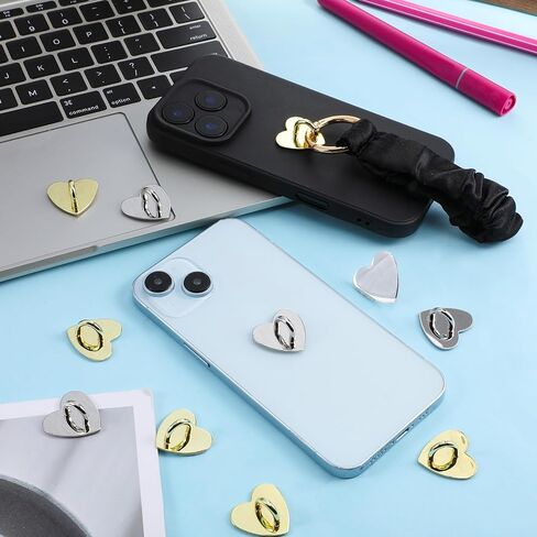 12 PCS HEART PHONE HOOK HOOK HOOP HOPONTS FARKER FABER HEARMESIVE HEARD RINGER HEARTER HEARTS PHONE PHONE SHARM SHARM HOLDARS LATCHY SHARMS STANDS FOR HOLDONS Hanging Supplies (Silver ، Gold) in Kuwait