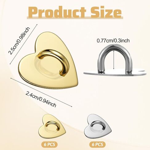 12 PCS HEART PHONE HOOK HOOK HOOP HOPONTS FARKER FABER HEARMESIVE HEARD RINGER HEARTER HEARTS PHONE PHONE SHARM SHARM HOLDARS LATCHY SHARMS STANDS FOR HOLDONS Hanging Supplies (Silver ، Gold) in Kuwait