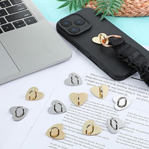 12 PCS HEART PHONE HOOK HOOK HOOP HOPONTS FARKER FABER HEARMESIVE HEARD RINGER HEARTER HEARTS PHONE PHONE SHARM SHARM HOLDARS LATCHY SHARMS STANDS FOR HOLDONS Hanging Supplies (Silver ، Gold) in Kuwait