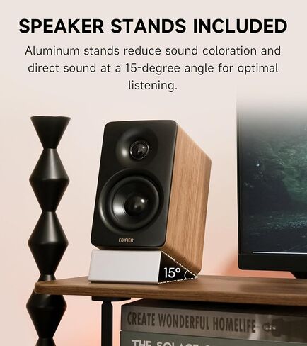 Edifier M60 Multimedia Speaker Bluetooth 5.3 ، 66W RMS ، Audio Audio & Hi-Res Wireless Audio ، LDAC ، 3 "Mid Bass و 1" مكبر الصوت ، مدخلات USB-C & AUX ، مكبر الصوت المكثف-البلوط الكلاسيكي (متجدد) in Saudi Arabia