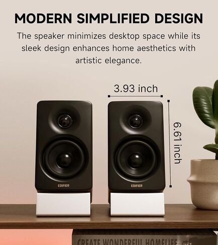Edifier M60 Multimedia Speaker Bluetooth 5.3 ، 66W RMS ، Audio Audio & Hi-Res Wireless Audio ، LDAC ، 3 "Mid Bass و 1" مكبر الصوت ، مدخلات USB-C & AUX ، مكبر الصوت المكثف-البلوط الكلاسيكي (متجدد) in Saudi Arabia