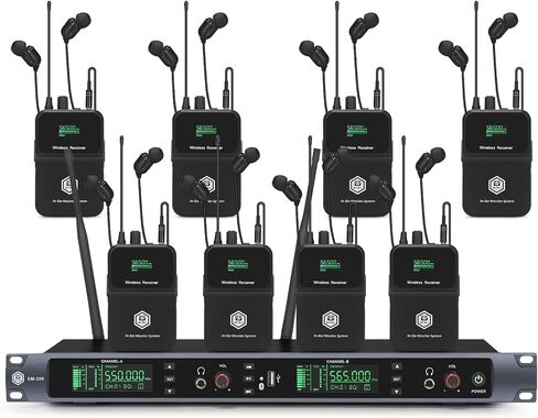 INMix EM100UHF Wireless in Ear Monitor System 1 Channel 1 Bodypacks Monitoring with in Earphone Used for Stage, Band, Recording Studio, Live Performance in Kuwait