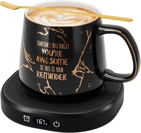 Bsigo Smart Coffee Mug Warmer & Cute Cat Mug Set, Beverage Cup Warmer for Desk Home Office, Candle Warmer Plate for Milk Tea Water with Two Temperature Setting(Up to 140℉/ 60℃), 8 Hour Auto Shut Off in Kuwait