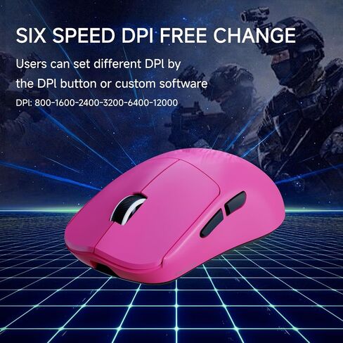 EWEADN X23 Pro Gaming Mouse, Tri-Mode 2.4G/USB-C/BT 5.4 Wireless Mouse, PAW3311 Sensor, 12000 DPI, 59g Lightweight, 1ms Response, Anti-Slip Grip Tape Included Computer Mouse for Laptop/PC/Mac-White in Kuwait