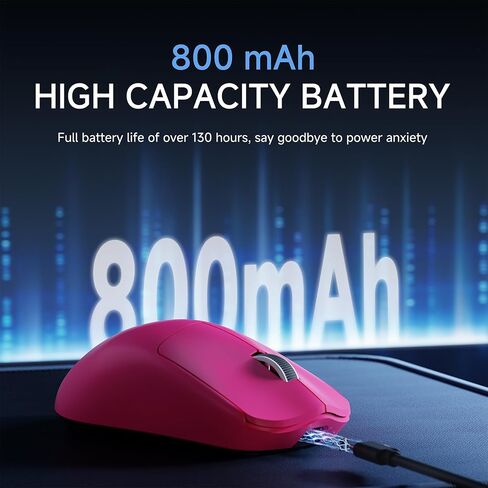 EWEADN X23 Pro Gaming Mouse, Tri-Mode 2.4G/USB-C/BT 5.4 Wireless Mouse, PAW3311 Sensor, 12000 DPI, 59g Lightweight, 1ms Response, Anti-Slip Grip Tape Included Computer Mouse for Laptop/PC/Mac-White in Kuwait