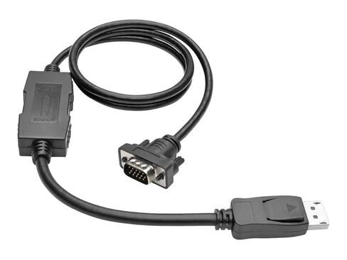 TRIPP Lite Eaton Series P581-003-VGA-V2 DisplayPort 1.2 إلى VGA Adapter Adapter Cable ، DP Male to HD15 ، 3 ft (0.9 M) ، 1080p ، Black ، Cloud Care Pre-Configured Bundle مؤهل (10 حزمة) in Kuwait