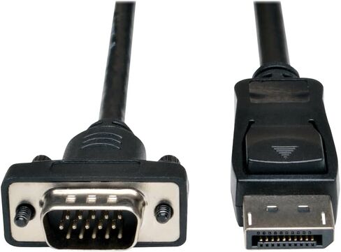 TRIPP Lite Eaton Series P581-003-VGA-V2 DisplayPort 1.2 إلى VGA Adapter Adapter Cable ، DP Male to HD15 ، 3 ft (0.9 M) ، 1080p ، Black ، Cloud Care Pre-Configured Bundle مؤهل (50 حزمة) in Saudi Arabia