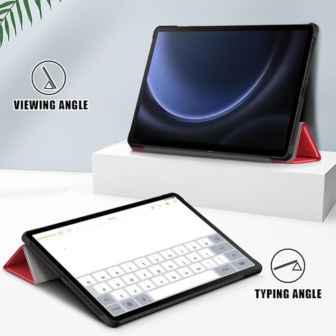 Tablet Travel Case Compatible with Samsung Galaxy Tab S9 FE SM-X510/SM-X516 11 inch, Trifold Case Compatible with Smart Tablet, Ultra Slim and Lightweight, Hard Poly Back Cover in Saudi Arabia