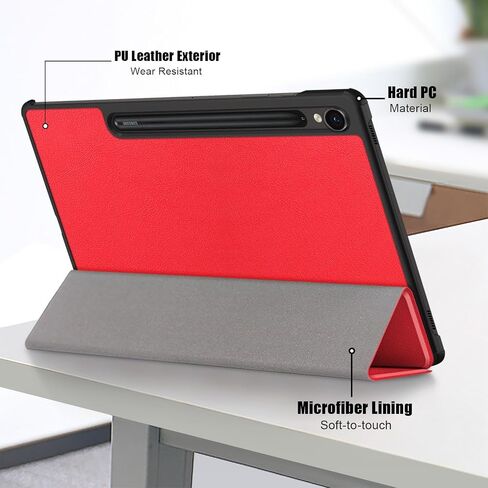 Tablet Travel Case Compatible with Samsung Galaxy Tab S9 FE SM-X510/SM-X516 11 inch, Trifold Case Compatible with Smart Tablet, Ultra Slim and Lightweight, Hard Poly Back Cover in Saudi Arabia