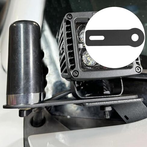 Ham Antenna Ditch Bracket Extension, Durable Metal Mounting Bracket Extender Compatible with Most Manufacturers Ditch Light Brackets Accessories (Black) in Saudi Arabia