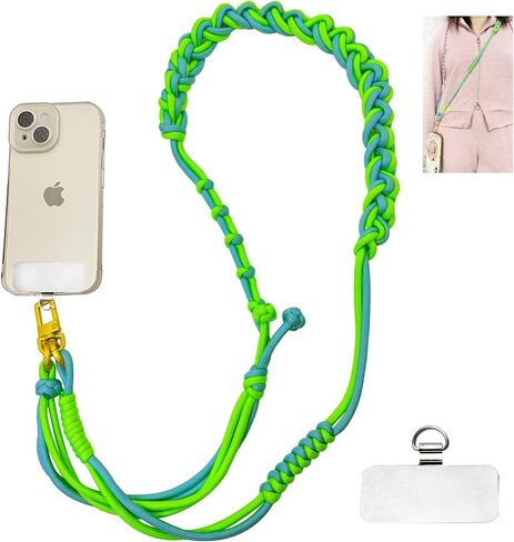 حزام الهاتف الخلوي Daosun Phone Lanyard Crossbody ، حزام جسم عبر الهاتف المضاد للسرقة مع علامة تبويب الهاتف الفولاذ المقاوم للصدأ للنساء والرجال ، متوافق مع جميع الأجهزة المحمولة in Kuwait