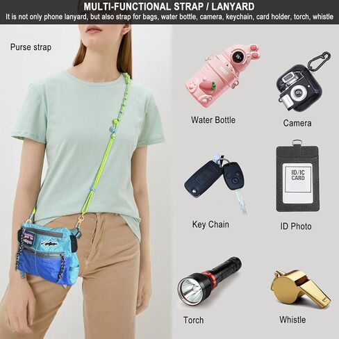 حزام الهاتف الخلوي Daosun Phone Lanyard Crossbody ، حزام جسم عبر الهاتف المضاد للسرقة مع علامة تبويب الهاتف الفولاذ المقاوم للصدأ للنساء والرجال ، متوافق مع جميع الأجهزة المحمولة in Kuwait