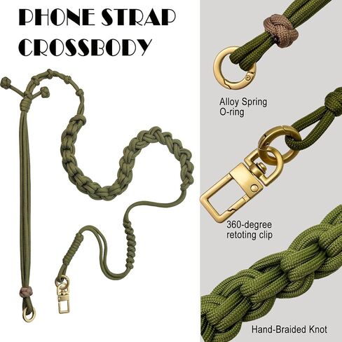 حزام الهاتف الخلوي Daosun Phone Lanyard Crossbody ، حزام جسم عبر الهاتف المضاد للسرقة مع علامة تبويب الهاتف الفولاذ المقاوم للصدأ للنساء والرجال ، متوافق مع جميع الأجهزة المحمولة in Saudi Arabia