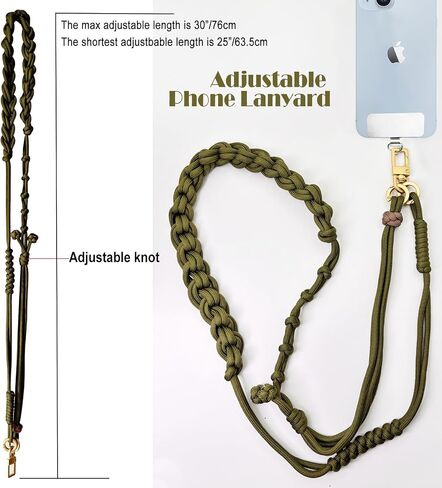 حزام الهاتف الخلوي Daosun Phone Lanyard Crossbody ، حزام جسم عبر الهاتف المضاد للسرقة مع علامة تبويب الهاتف الفولاذ المقاوم للصدأ للنساء والرجال ، متوافق مع جميع الأجهزة المحمولة in Saudi Arabia