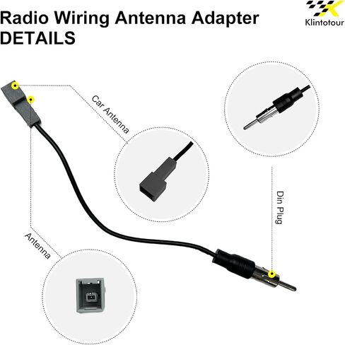Radio Wiring Harness with Antenna Adapter Compatible with Hyundai 2009-2015/Kia 2009-2019, Stereo Installation Wire Harness Kit Aftermarket Stereo CD Player Receiver Wire Cable Adapter in Kuwait