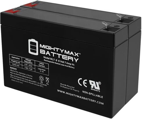 Mighty Max Battery 6V 7Ah SLA Replacement Battery for CyberPower UR500RM1U - 2 Pack in Kuwait