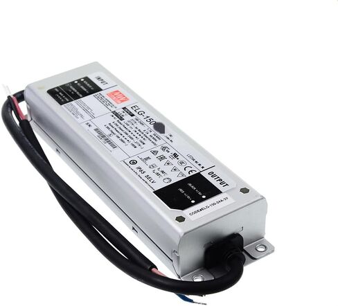 Mean Well ELG 150W 43-86V 1750mA LED Driver，3 Wire Input ELG-150-C1750B-3Y Switching Power Supply Converter Transformer with IP67, PFC Function, 3 in 1 Dimming, Metal Case in Kuwait