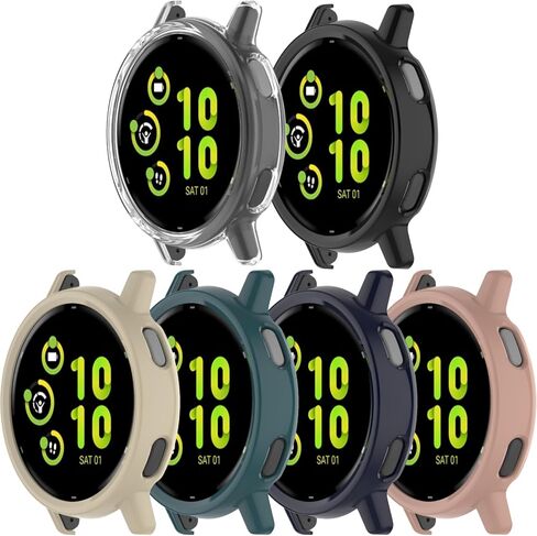 مخصص لـ Garmin Vivoactive 5 CASE PC PC PROMPER Frame Rugged Buzel Prock-Prock-Profract Shell Cover for Garmin Vivoactive 5 Watch (6Packs) in Saudi Arabia