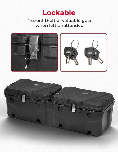 KEMIMOTO UTV Bed Box, Upgraded 110L Lockable Weatherproof Storage Box 29 US Gal Dual Lid, Compatible with 2016-2025 Can-Am Defender & Defender Max, OEM 715003028 Replacement in Saudi Arabia