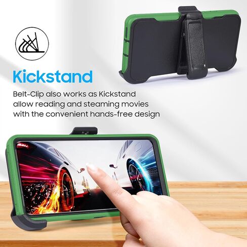 متوافق مع Samsung Galaxy S25 2025 ، بنيت في واقي الشاشة ، حزام مقطع الحافظة Defender Defender Case Dustproof Protection (Deer) in Saudi Arabia