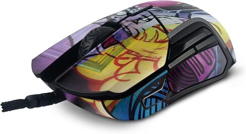 MightySkins Skin Compatible with SteelSeries Rival 5 Gaming Mouse - Midnight Mischief | Protective, Durable, and Unique Vinyl Decal wrap Cover | Easy to Apply and Change Styles | Made in The USA in Saudi Arabia