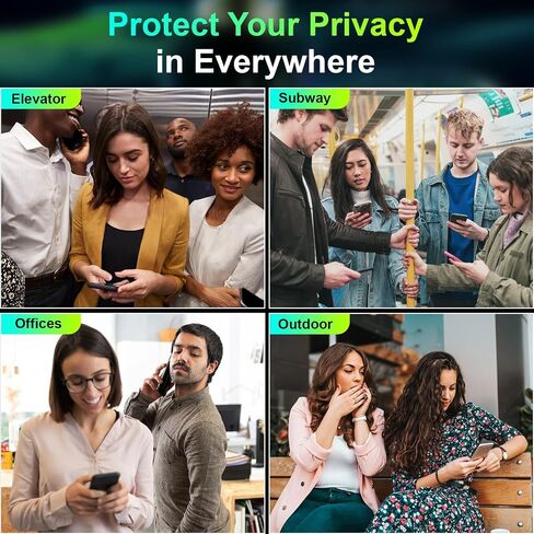 Esanik [2-Pack for iPhone 15 Pro Max 360° Privacy Screen Protector - 4-Way Anti-Spy Tempered Glass,Shatterproof, Anti-Peep, Scratch Resistant,Easy Installation Frame Included in Kuwait
