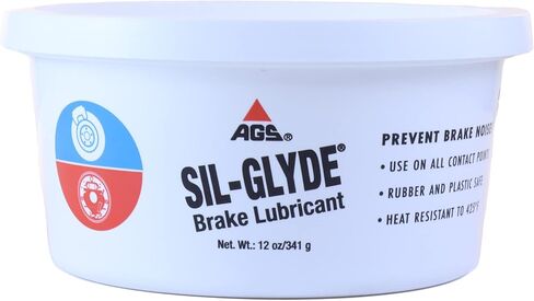 AGS SIL-Glyde 8 oz Tube Silicone Based Brake Assembly Lubricant for Eliminating Disc Brake Squeal - Moisture Proof, Heat Resistant, Rust and Corrosion Protector in Saudi Arabia