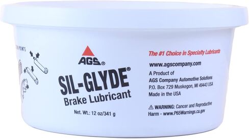 AGS SIL-Glyde 8 oz Tube Silicone Based Brake Assembly Lubricant for Eliminating Disc Brake Squeal - Moisture Proof, Heat Resistant, Rust and Corrosion Protector in Saudi Arabia