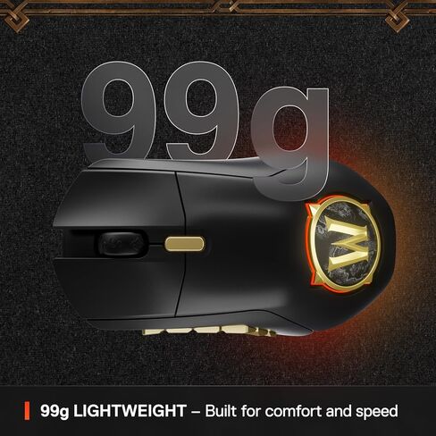 Steelseries Aerox 9 Wireless: World of Warcraft Edition-العنصر المجاني في اللعبة-MMO Gaming Mouse-18 أزرار قابلة للبرمجة-خفيفة الوزن-Bluetooth/2.4 جيجا هرتز-18 كيلو كيلو دبليو دبليو ترويموفي مستشعر (متجدد) (متجدد) in Kuwait