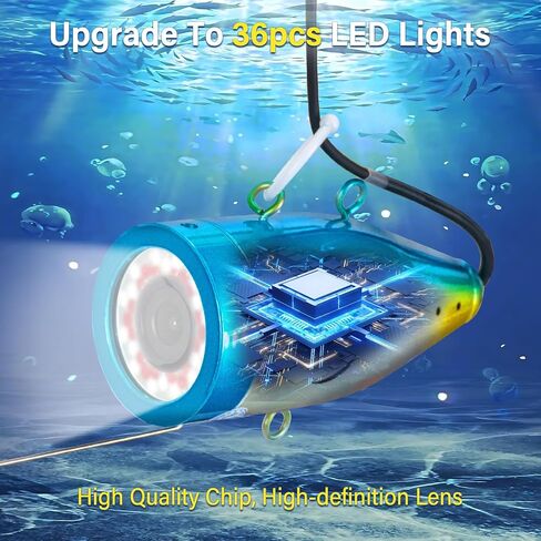 Underwater Fishing Camera, 7" HD LCD Underwater Fish Finder with 36pcs Infrared White Dual Lights 1200TVL Waterproof Fishing Camera IP68 for Boat, Lake, Ice Fishing in Saudi Arabia