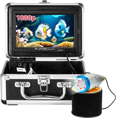 Underwater Fishing Camera, 7" HD LCD Underwater Fish Finder with 36pcs Infrared White Dual Lights 1200TVL Waterproof Fishing Camera IP68 for Boat, Lake, Ice Fishing in Saudi Arabia