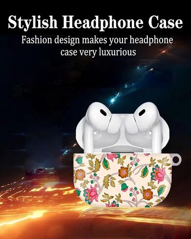 متوافق مع Airpod Pro 2nd // غطاء علبة الجيل الأول مع سلسلة مفاتيح ذهبية ، علبة سماعات رأس لاسلكية مقاومة للوقاية من Airpod Pro 2023/2022/2019 Camel Lattice in Kuwait