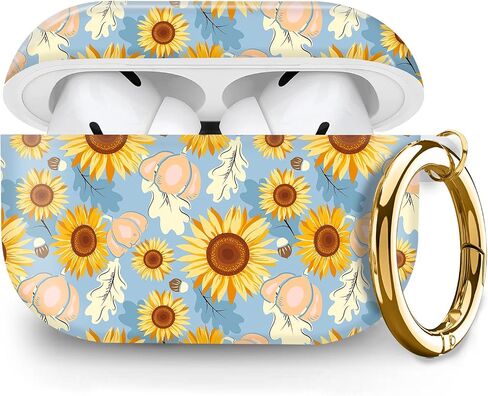 Compatible with AirPod Pro 2nd//1st Generation Case Cover with Gold Keychain,Full Protective Shockproof Wireless Headphone Case for Airpod Pro 2023/2022/2019 Camel Lattice in Kuwait