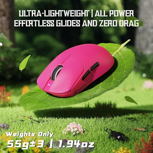 الهجوم Shark X8 SE 55G Superlight Wireless Gaming Mouse ، BK52820 Tri-Mode BT/2.4G Mouse اللاسلكي/السلكي ، 25000DPI ، بطارية 500 مللي أمبير في الساعة ، Med إلى حجم اليد الكبيرة ، 5 أزرار قابلة للبرمجة للكمبيوتر الشخصي/Mac (أبيض) in Saudi Arabia