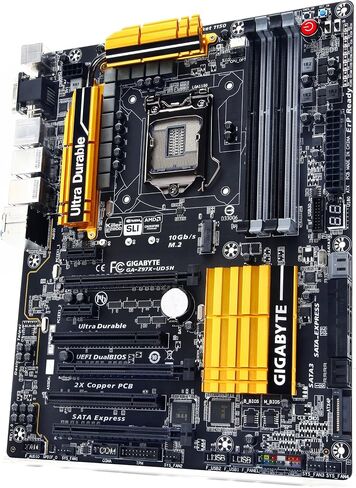 Gigabyte GA-Z97X-OUD5H LGA 1150 Z97 مع Killer E2200 و Intel Gaming Networking SATA Express M.2 SSD ATX Motherboard (تم تجديد معتمد) in Saudi Arabia