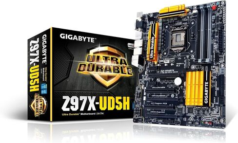 Gigabyte GA-Z97X-OUD5H LGA 1150 Z97 مع Killer E2200 و Intel Gaming Networking SATA Express M.2 SSD ATX Motherboard (تم تجديد معتمد) in Saudi Arabia