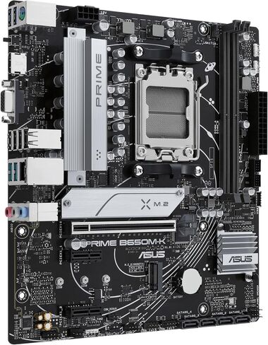 ASUS Prime B650M-K AMD Ryzen AM5 B650 Micro-ATX Motherboard (DDR5, PCIe 5.0 M.2 Support, 2.5Gb Ethernet, HDMI, VGA, USB 3.2 Gen 2 Rear, USB 3.2 Gen 1 Type-C Front, Aura Sync RGB) in Saudi Arabia