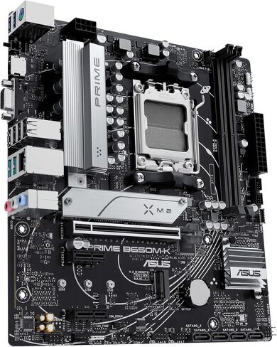ASUS Prime B650M-K AMD Ryzen AM5 B650 Micro-ATX Motherboard (DDR5, PCIe 5.0 M.2 Support, 2.5Gb Ethernet, HDMI, VGA, USB 3.2 Gen 2 Rear, USB 3.2 Gen 1 Type-C Front, Aura Sync RGB) in Saudi Arabia
