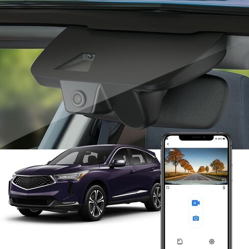FITCAMX 4K DASH CAM مناسبة لـ ACURA RDX 2019-2025 (HD2-D4151) ، نظرة متكاملة OEM ، جودة فيديو UHD 2160P ، واي فاي وتطبيق مدمج ، وتسجيل حلقة ، مستشعر G ، سهلة التثبيت ، بطاقة 64GB in Kuwait