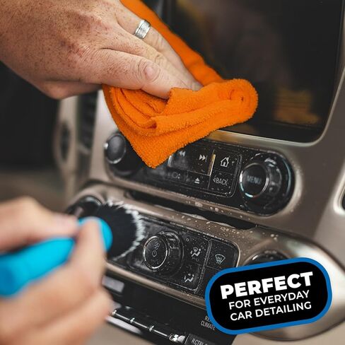 The Rag Company - Edgeless 365 Microfiber Towels (10-Pack) Premium 70/30 Blend, Professional Polishing, Wax Removal, Auto Detailing, 365gsm, 16in x 16in, Gold in Kuwait