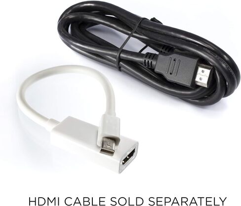 THE CIMPLE CO Mini DisplayPort to HDMI Adapter - Thunderbolt/MiniDP to HDMI Cable Adapter - White - 2 Pack in Kuwait