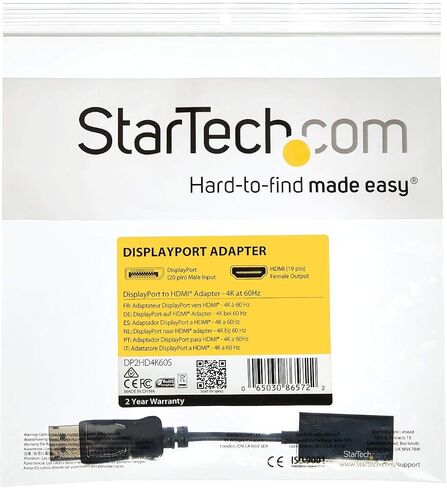 StartEch.com DisplayPort إلى محول HDMI مع Audio USB - DP إلى محول محول HDMI - 1920x1080 (DP2HDMIUSBA) in Saudi Arabia